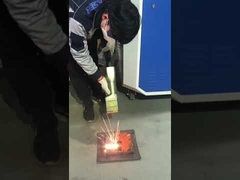 Iron surface painting removal by   laser cleaning machine